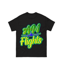 AM Flights Black T-Shirt